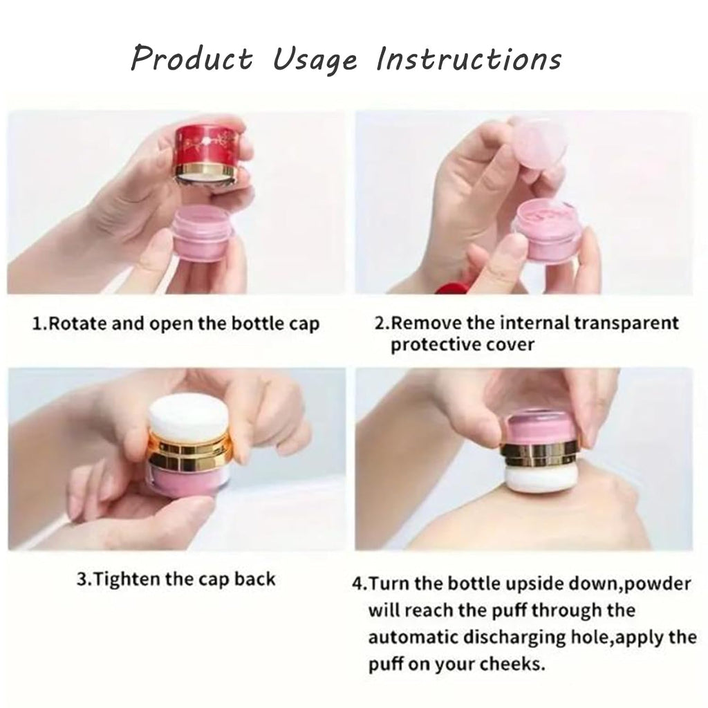 Lazy Blush, 3Pcs Makeup Set Kit, Soft & Fluffy Loose Powder Blush Puff for a Rosy Glow – Mineral Face Makeup for Smooth, Radiant Cheeks and Flawless Application