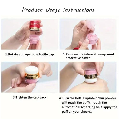 Lazy Blush, 3Pcs Makeup Set Kit, Soft & Fluffy Loose Powder Blush Puff for a Rosy Glow – Mineral Face Makeup for Smooth, Radiant Cheeks and Flawless Application