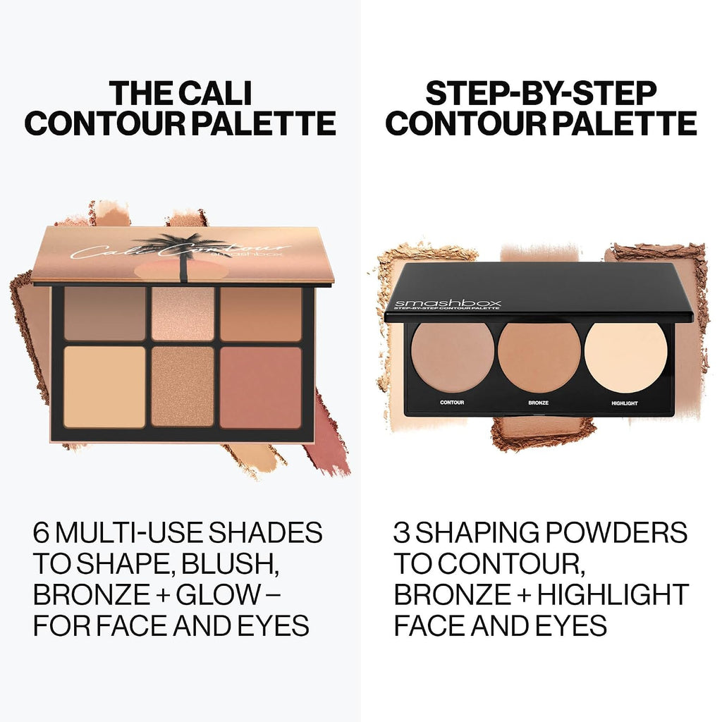 Smashbox Step-By-Step Contour Palette | Sculpt + Glow All-In-One Contour Kit with Blendable + Buildable Formulas