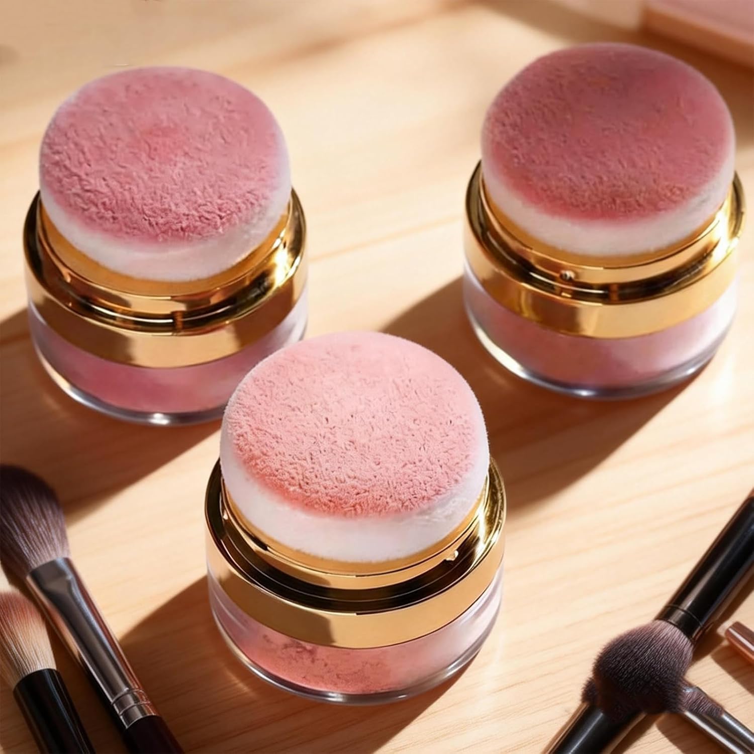 Lazy Blush, 3Pcs Makeup Set Kit, Soft & Fluffy Loose Powder Blush Puff for a Rosy Glow – Mineral Face Makeup for Smooth, Radiant Cheeks and Flawless Application