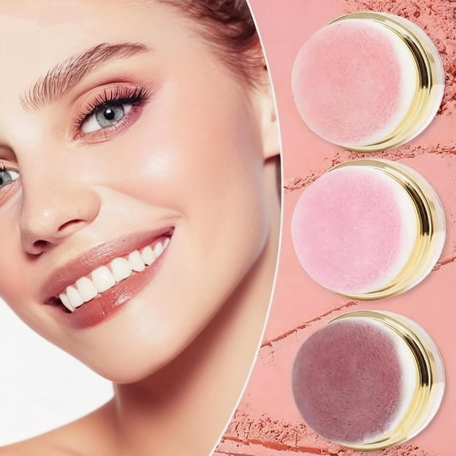Lazy Blush, 3Pcs Makeup Set Kit, Soft & Fluffy Loose Powder Blush Puff for a Rosy Glow – Mineral Face Makeup for Smooth, Radiant Cheeks and Flawless Application